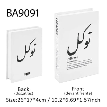 Islam Luxury Fake Book Storage Box Islamic Kaaba Mosque Decorative Books Home Decor Coffee Table Bedroom Interior Decoration