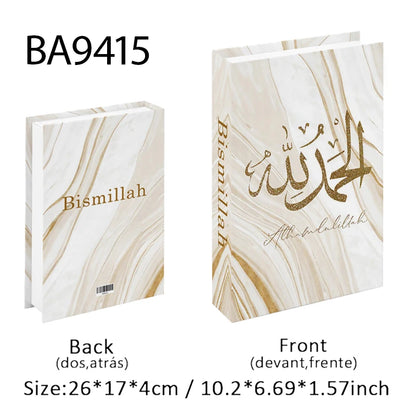 Islam Luxury Fake Book Storage Box Islamic Kaaba Mosque Decorative Books Home Decor Coffee Table Bedroom Interior Decoration