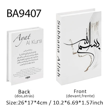 Islam Luxury Fake Book Storage Box Islamic Kaaba Mosque Decorative Books Home Decor Coffee Table Bedroom Interior Decoration