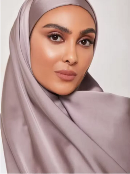 Silk Satin Hijab Scarf Women Silk Headscarves
