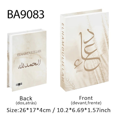 Islam Luxury Fake Book Storage Box Islamic Kaaba Mosque Decorative Books Home Decor Coffee Table Bedroom Interior Decoration