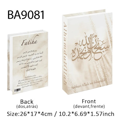 Islam Luxury Fake Book Storage Box Islamic Kaaba Mosque Decorative Books Home Decor Coffee Table Bedroom Interior Decoration