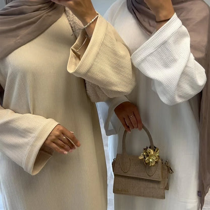 Abaya for Women Corduroy Dress 2025  Dresses Jalabiya Long Robe Dubai Kaftan