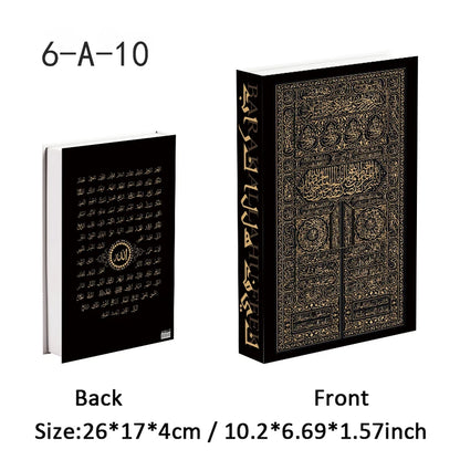 Islam Luxury Fake Book Storage Box Islamic Kaaba Mosque Decorative Books Home Decor Coffee Table Bedroom Interior Decoration