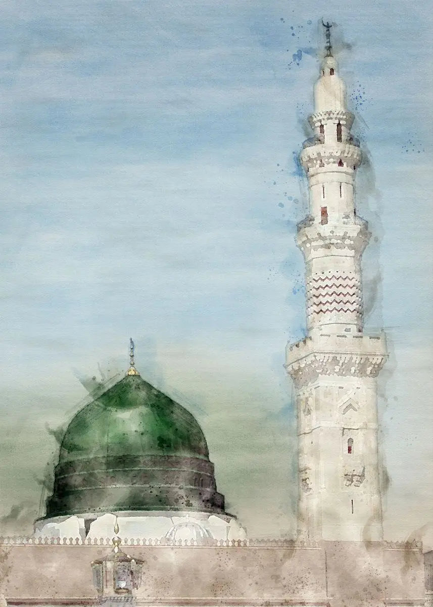 Islamic Masjid Mosque Allah Mecca Medina Kaaba Sacred Place Posters Canvas Painting Print Wall Art Pictures Living Room Decor