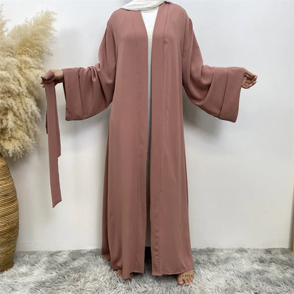 Fashion Dubai Abaya Long  Dresses with Belt Clothing AbayasDresses for Women 2025