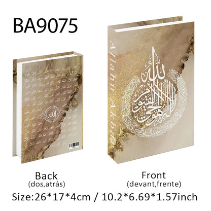 Islam Luxury Fake Book Storage Box Islamic Kaaba Mosque Decorative Books Home Decor Coffee Table Bedroom Interior Decoration
