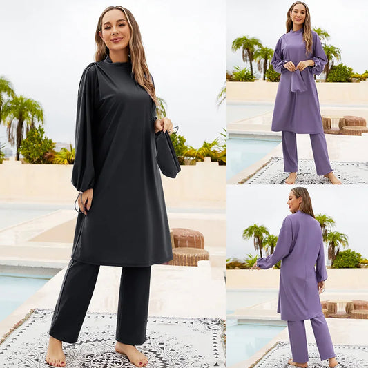 Femme Swimwear 2025 with Hijab Mujer Clothing Swimming Suit Modest Swimsuits Beach Cover Ups for Women