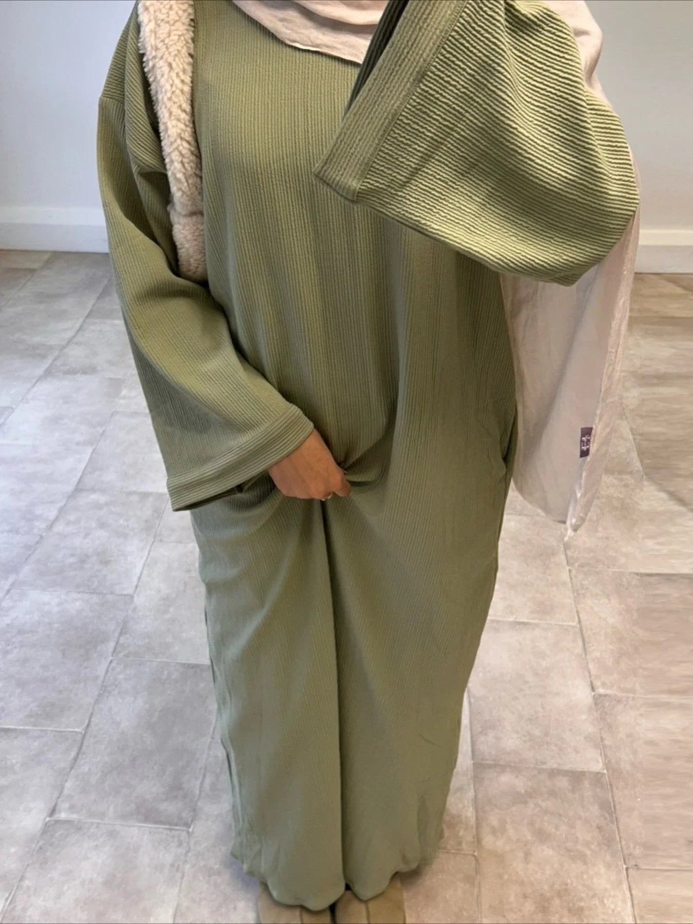 Abaya for Women Corduroy Dress 2025  Dresses Jalabiya Long Robe Dubai Kaftan