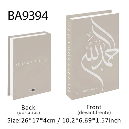 Islam Luxury Fake Book Storage Box Islamic Kaaba Mosque Decorative Books Home Decor Coffee Table Bedroom Interior Decoration