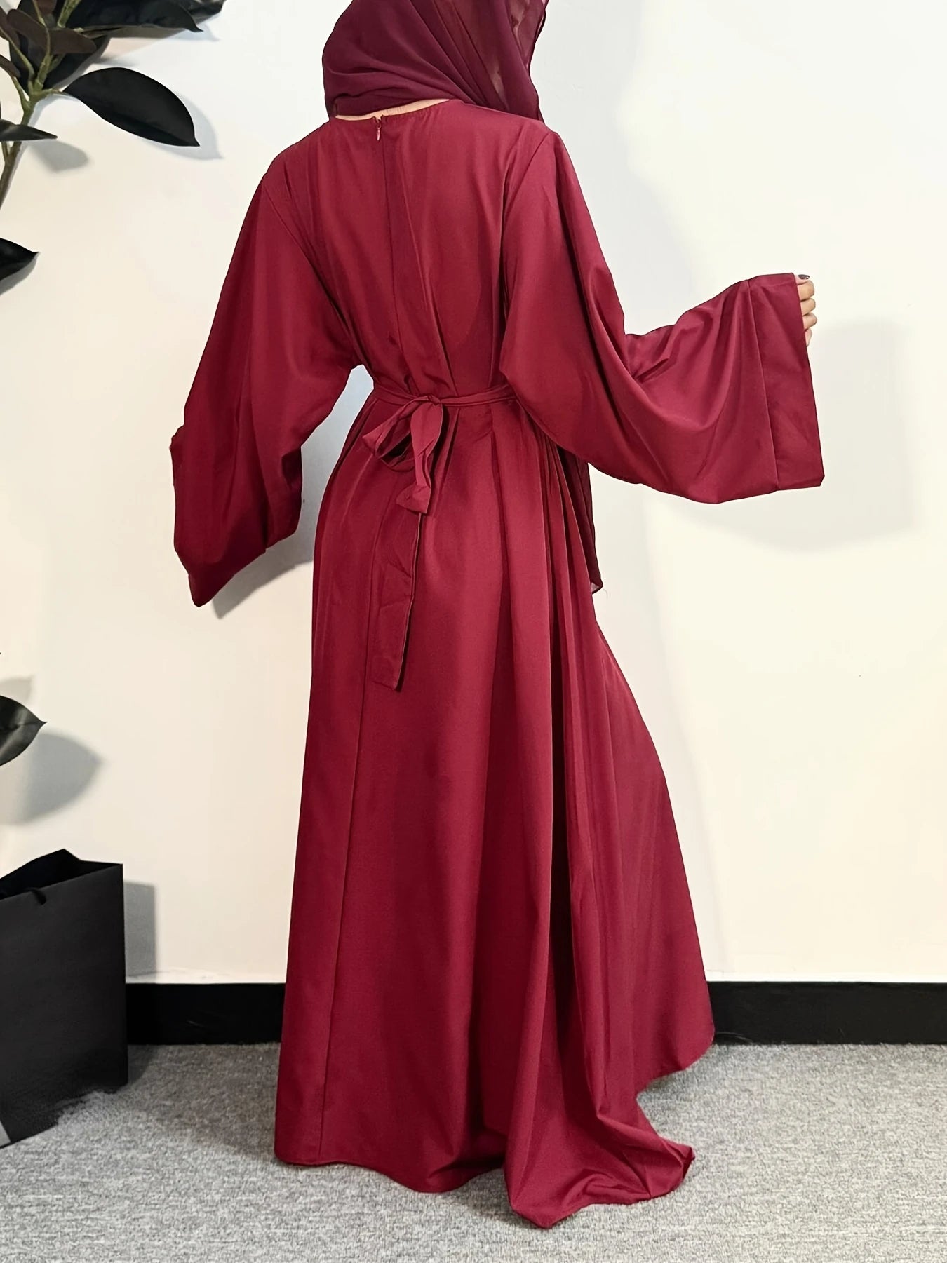 Abayas Women Kaftans  Dress With Belt Full Sleeve Clothing Women  Dubai Robe Dresses 2025