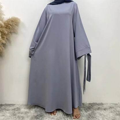 Abayas Women Kaftans  Dress With Belt Full Sleeve Clothing Women  Dubai Robe Dresses 2025