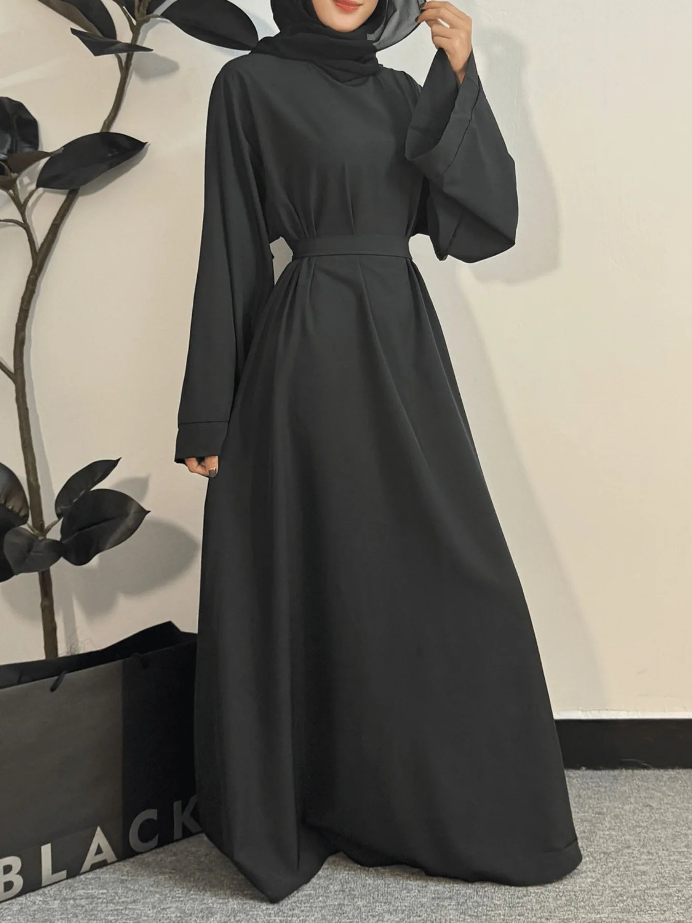 Abayas Women Kaftans  Dress With Belt Full Sleeve Clothing Women  Dubai Robe Dresses 2025