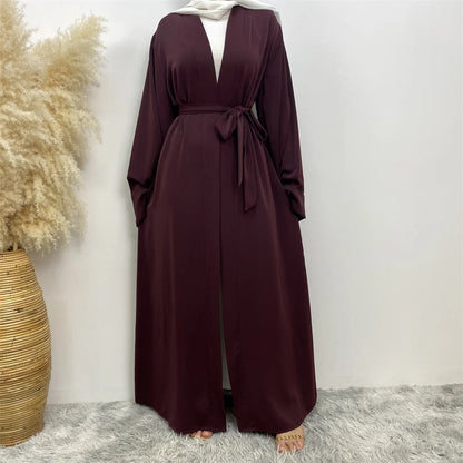 Fashion Dubai Abaya Long  Dresses with Belt Clothing AbayasDresses for Women 2025