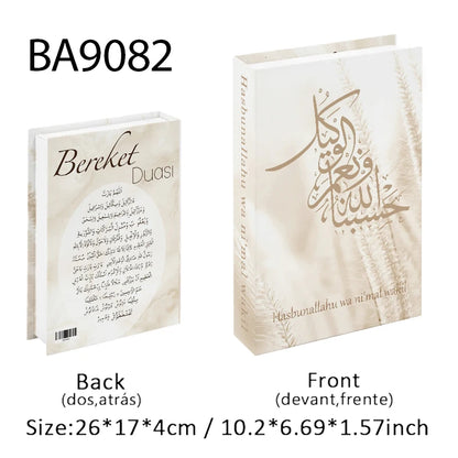 Islam Luxury Fake Book Storage Box Islamic Kaaba Mosque Decorative Books Home Decor Coffee Table Bedroom Interior Decoration