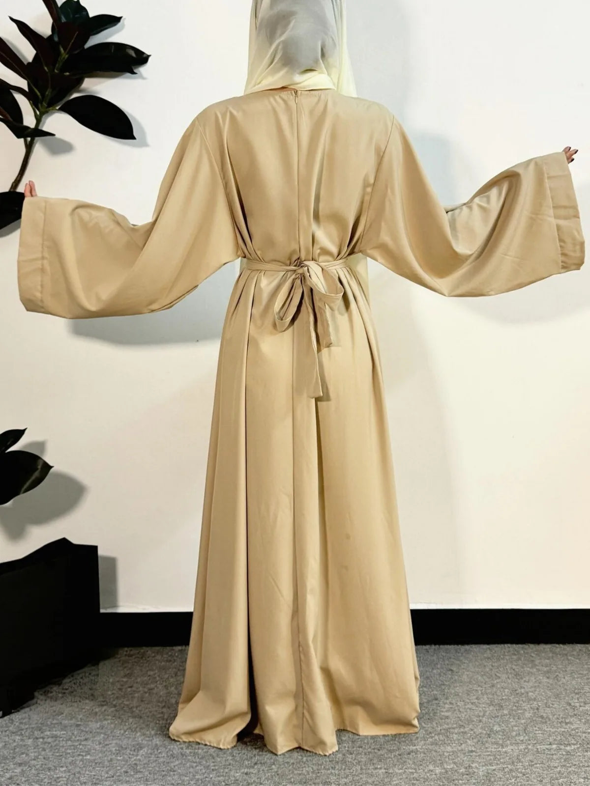 Abayas Women Kaftans  Dress With Belt Full Sleeve Clothing Women  Dubai Robe Dresses 2025