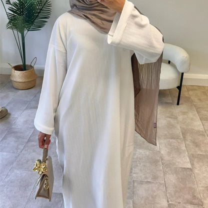 Abaya for Women Corduroy Dress 2025  Dresses Jalabiya Long Robe Dubai Kaftan