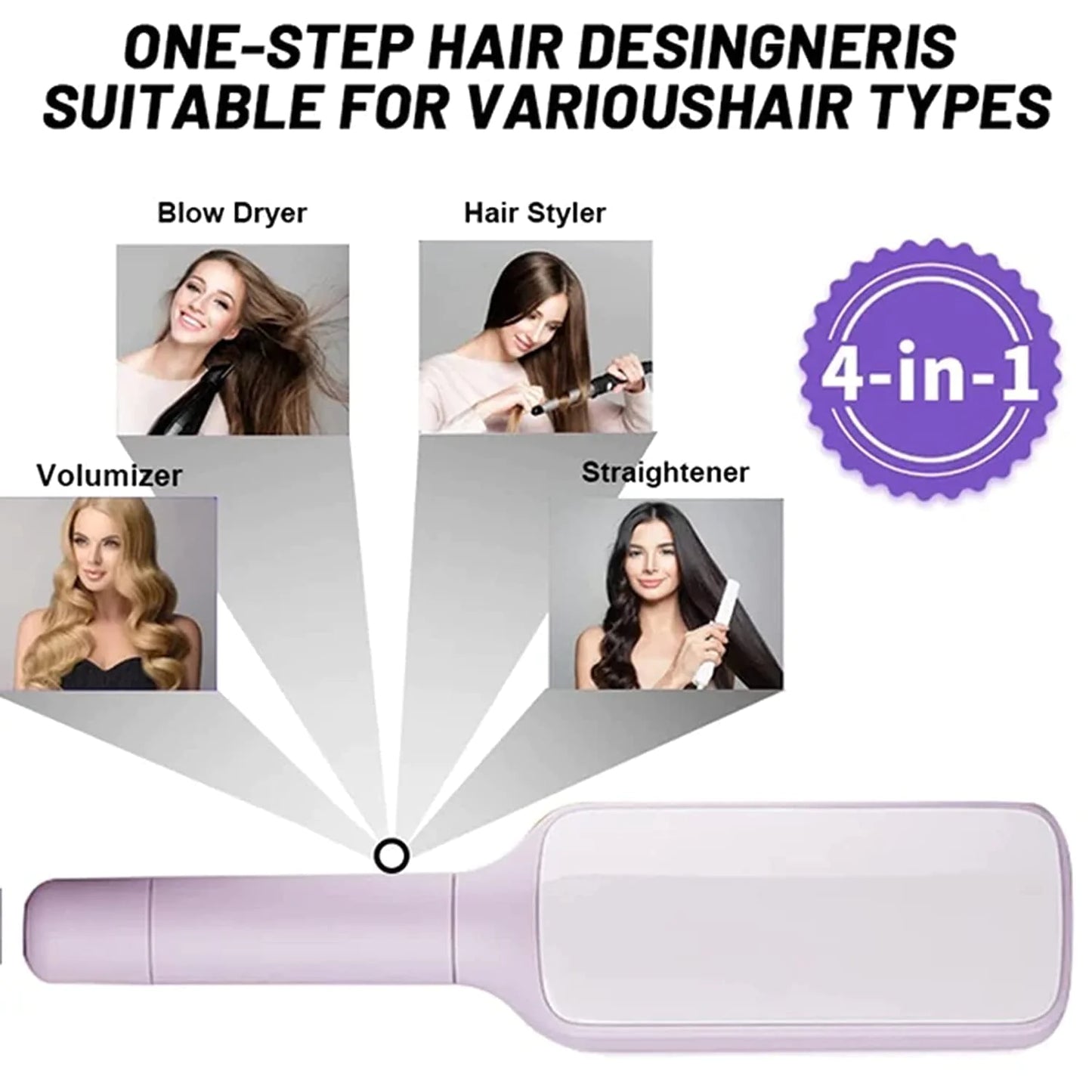 Self-Cleaning Hair Brush - 3D Deluxe Design | Självrenande Hårborste